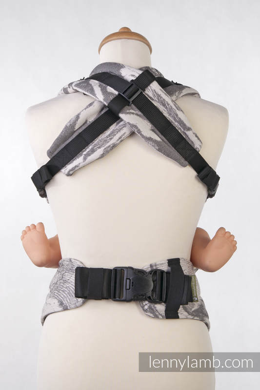 Nosidełko Ergonomiczne z tkaniny żakardowej 100% bawełna , Baby Size, POSEIDON HIPPOS (z końmi na panelu) #babywearing
