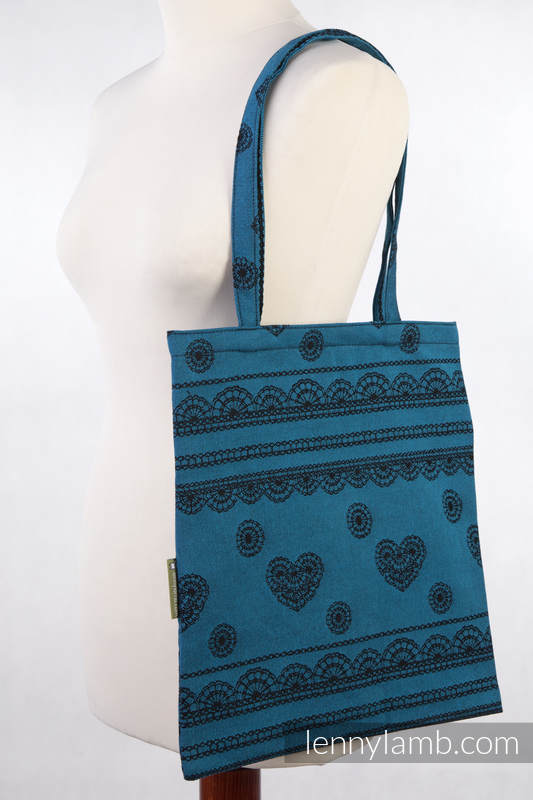 Einkaufstasche, hergestellt aus gewebtem Stoff (100% Baumwolle) - DIVINE LACE REVERS  #babywearing