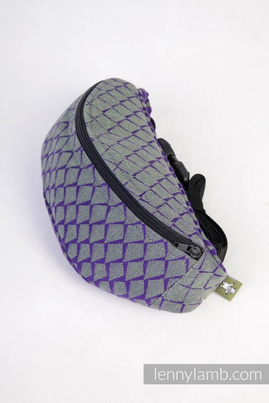 Waist Bag made of woven fabric, (100% cotton) - ICICLES PURPLE & GREEN #babywearing