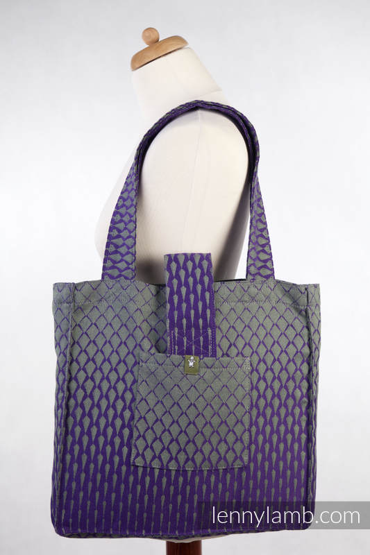 Shoulder bag made of wrap fabric (100% cotton) - ICICLES PURPLE & GREEN - standard size 37cmx37cm #babywearing