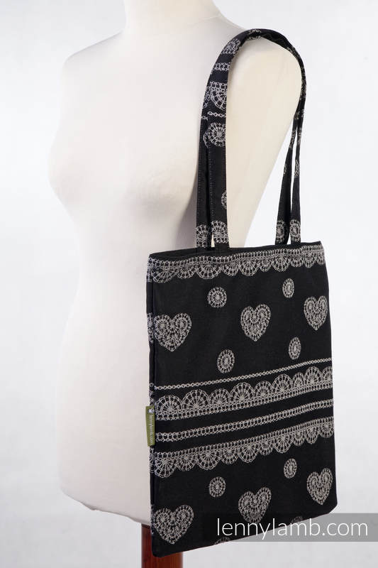 Einkaufstasche, hergestellt aus gewebtem Stoff (100% Baumwolle) - GLAMOROUS LACE #babywearing