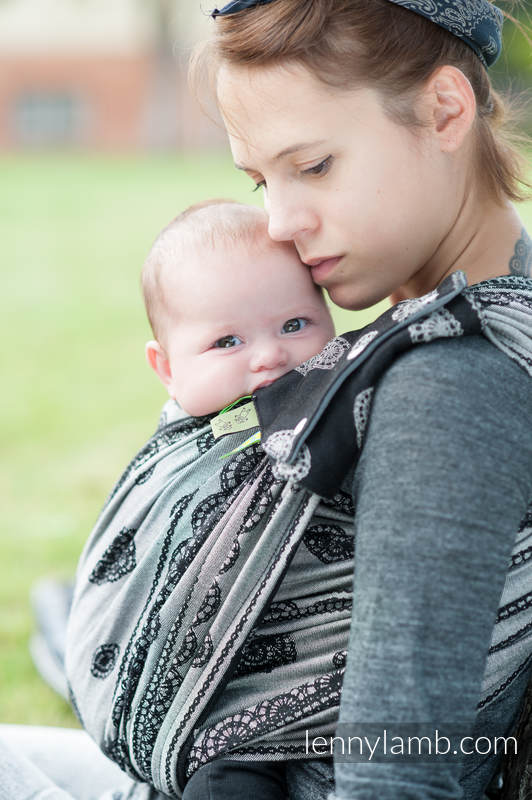 Żakardowa chusta do noszenia dzieci, 100% bawełna - KORONKA GLAMOUR - rozmiar L #babywearing
