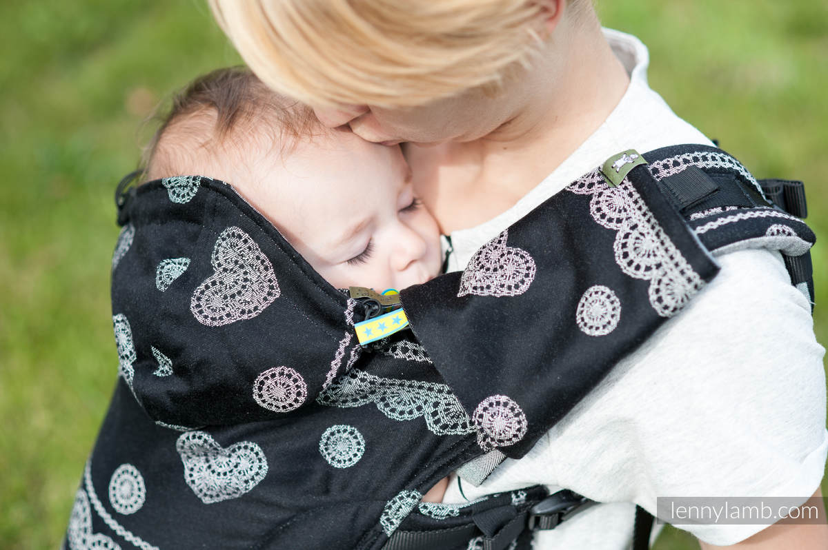 Ensemble protège bretelles et sangles pour capuche (60% coton, 40% polyester) - GLAMOROUS LACE  #babywearing