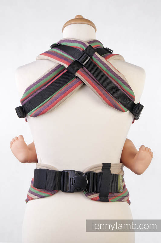 Nosidełko Ergonomiczne z tkaniny skośnokrzyżowej 100% bawełna , Toddler Size, PIASKOWA DOLINA - Druga Generacja #babywearing