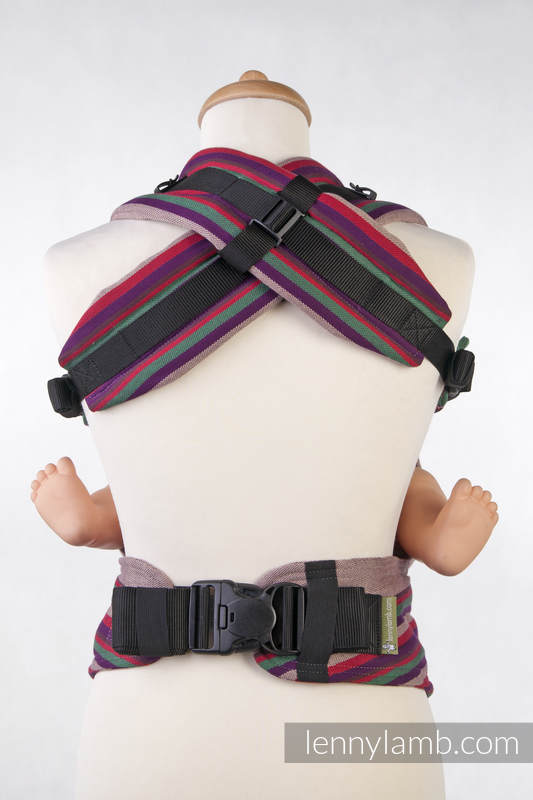 Nosidełko Ergonomiczne z tkaniny skośnokrzyżowej 100% bawełna , Toddler, WRZOSOWE NOCE - Druga Generacja #babywearing