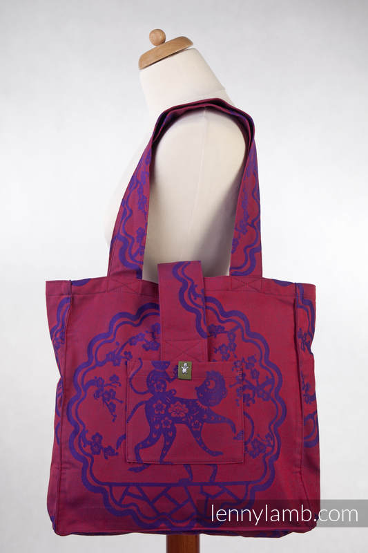 Shoulder bag made of wrap fabric (100% cotton) - MICO RED & PURPLE - standard size 37cmx37cm #babywearing