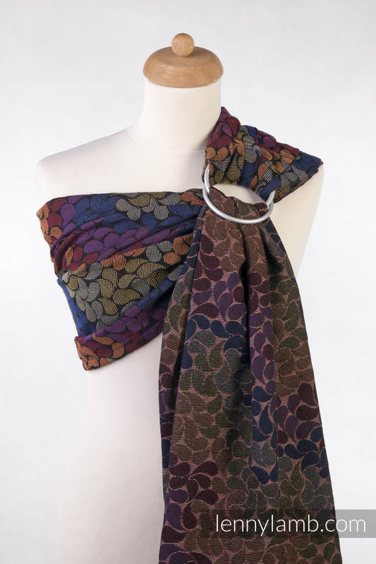Ringsling, Jacquard Weave (100% cotton) - with gathered shoulder - COLORS OF MAGIC - long 2.1m #babywearing
