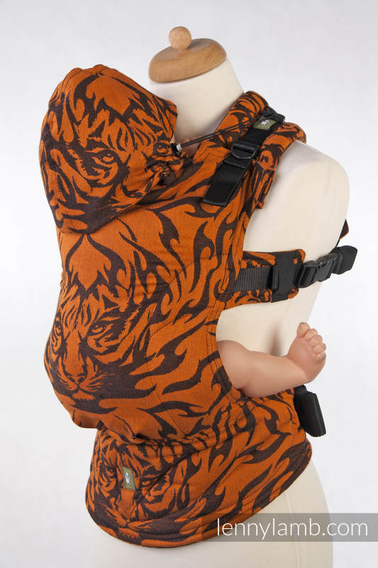 Ergonomic Carrier, Baby Size, jacquard weave 100% cotton - wrap conversion COPPER TIGER #babywearing