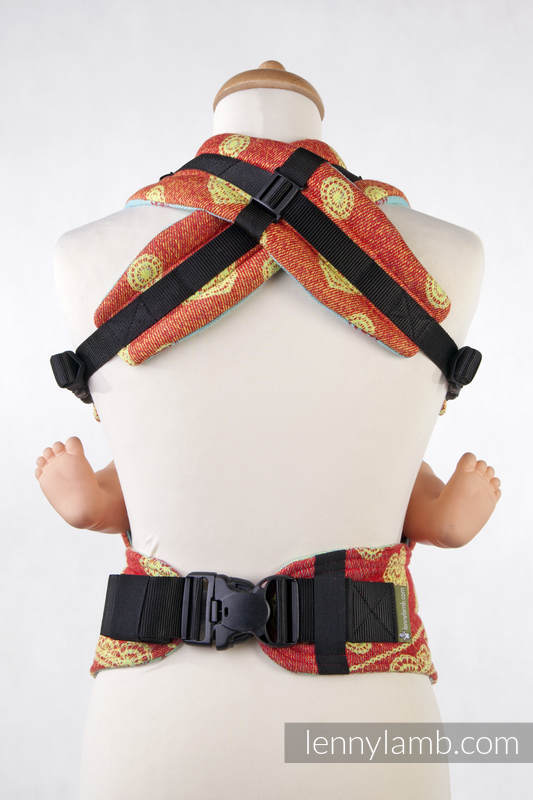 Ergonomic Carrier, Toddler Size, jacquard weave 100% cotton - Sorbet Lace, Second Generation #babywearing