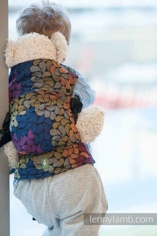 Nosidełko dla lalek z tkaniny chustowej - KOLORY MAGII #babywearing