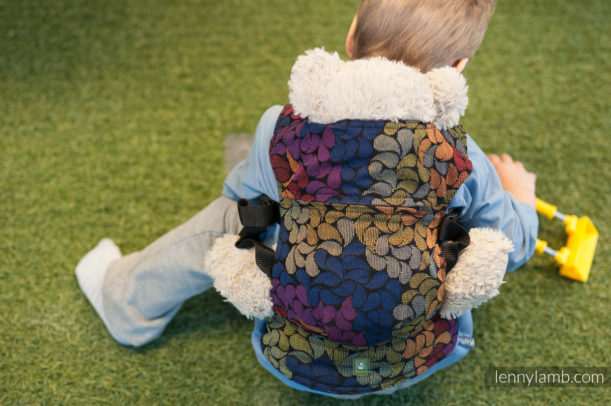 Nosidełko dla lalek z tkaniny chustowej - KOLORY MAGII #babywearing