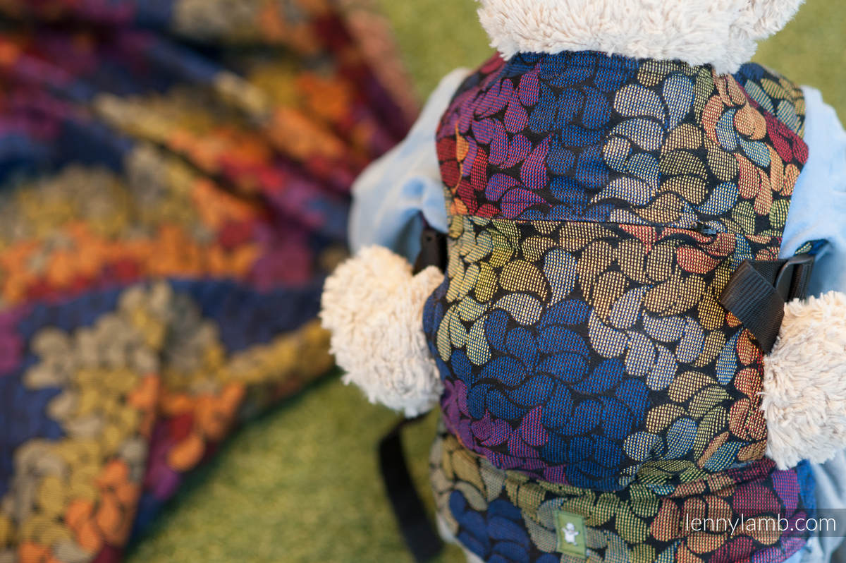 Nosidełko dla lalek z tkaniny chustowej - KOLORY MAGII #babywearing