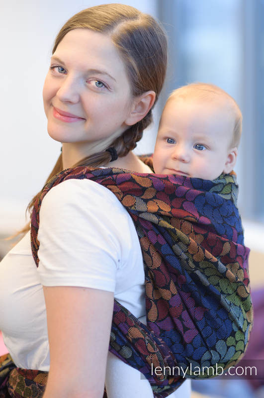 Baby Wrap, Jacquard Weave (100% cotton) - COLORS OF MAGIC - size S #babywearing