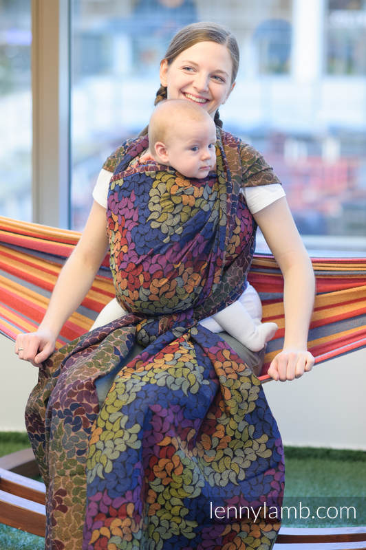 Baby Wrap, Jacquard Weave (100% cotton) - COLORS OF MAGIC - size XL #babywearing