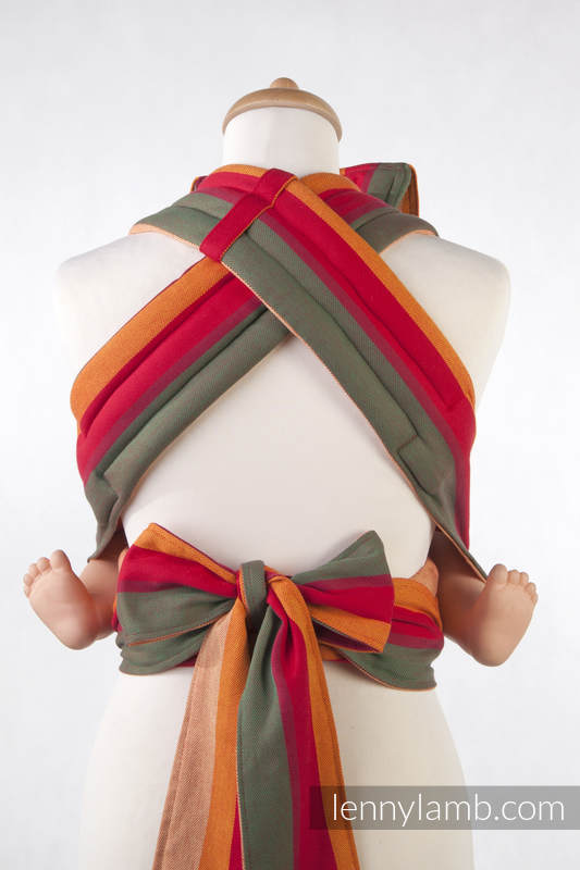 MEI-TAI carrier Mini, broken-twill weave - 100% cotton - with hood, Autumn #babywearing