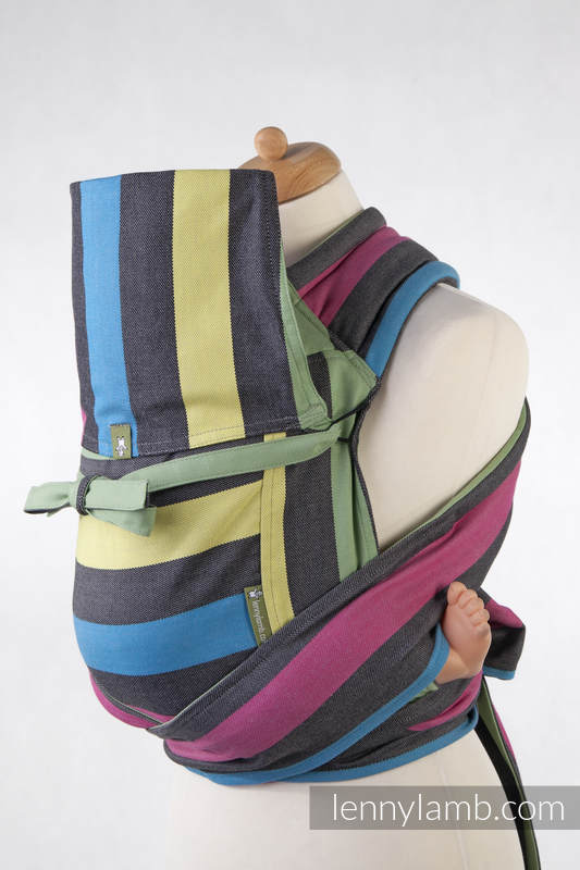MEI-TAI carrier Toddler, broken-twill weave - 100% cotton - with hood, NIGHT #babywearing