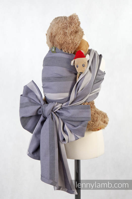 Puppentragetuch, Kreuzköper-Bindung, 100% Baumwolle - MISTY MORNING GRAU #babywearing