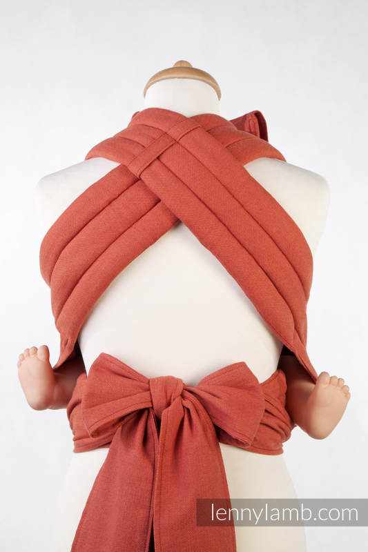 MEI-TAI carrier Toddler, diamond weave - 100% cotton - with hood,  Burnt Orange Diamond #babywearing