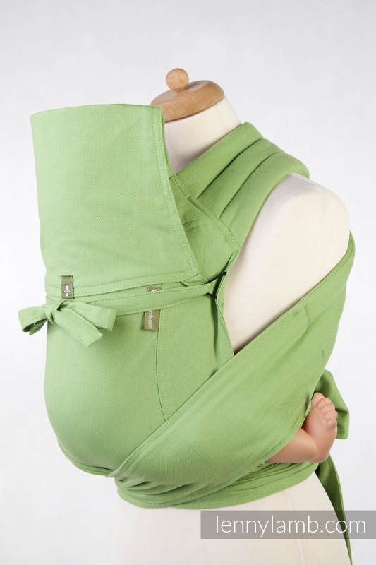 MEI-TAI carrier Toddler, diamond weave - 100% cotton - with hood, Green Diamond #babywearing