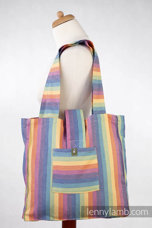 Shoulder bag made of wrap fabric (60% cotton, 40% bamboo) - SUNRISE RAINBOW - standard size 37cmx37cm (grade B) #babywearing