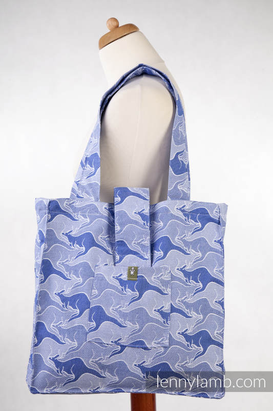 Shoulder bag made of wrap fabric (100% cotton) - BLUE TWOROOS - standard size 37cmx37cm #babywearing