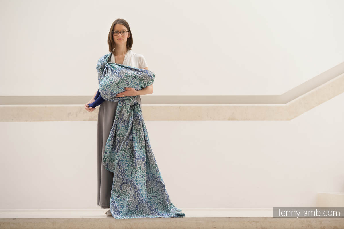 Baby Wrap, Jacquard Weave (100% cotton) - COLORS OF HEAVEN - size XS #babywearing