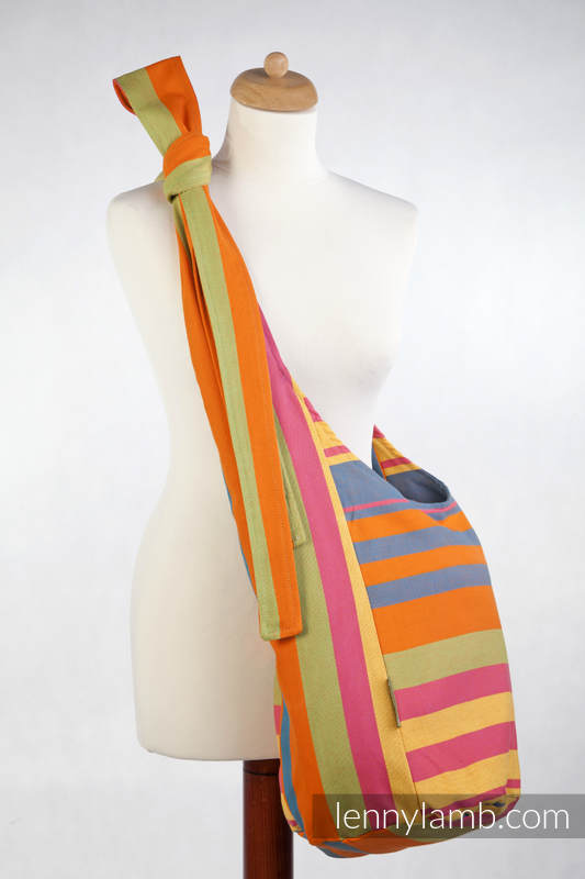 Hobo Bag made of woven fabric, 100% cotton - ZUMBA ORANGE (grade B) #babywearing