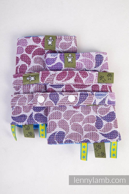 Drool Pads & Reach Straps Set, (60% cotton, 40% polyester) - COLORS OF FANTASY #babywearing