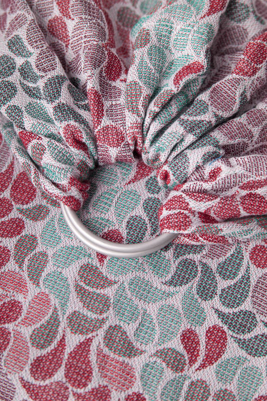 Bandolera de anillas, tejido Jacquard (100% algodón) - con plegado simple - COLORS OF HEAVEN - long 2.1m #babywearing