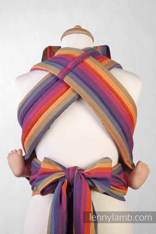 Mei Tai carrier Toddler / broken twill / bamboo and cotton / with hood/ Sunset Rainbow #babywearing