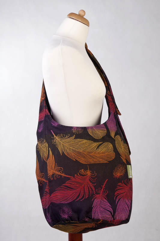 Hobo Bag made of woven fabric, 100% cotton - FEATHERS ON FIRE #babywearing