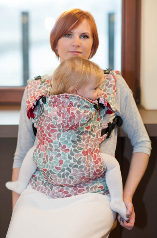 Ergonomic Carrier, Baby Size, jacquard weave 100% cotton - COLORS OF FRIENDSHIP - Second Generation #babywearing