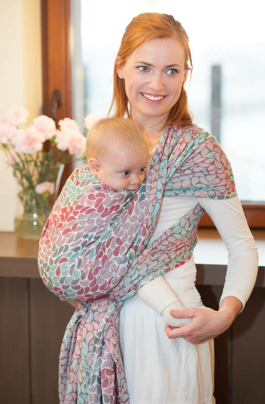 Baby Wrap, Jacquard Weave (100% cotton) - COLORS OF FRIENDSHIP - size M #babywearing