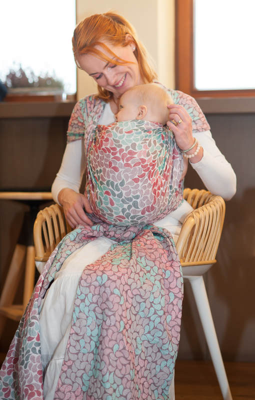 Baby Wrap, Jacquard Weave (100% cotton) - COLORS OF FRIENDSHIP - size M #babywearing