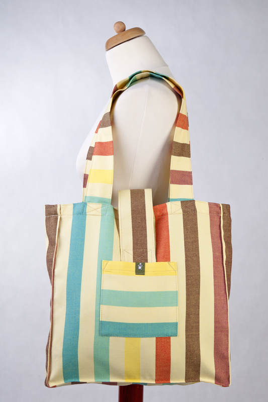 Bolso hecho de tejido de fular (100% algodón) - SUNNY SMILE - talla estándar 37 cm x 37 cm #babywearing