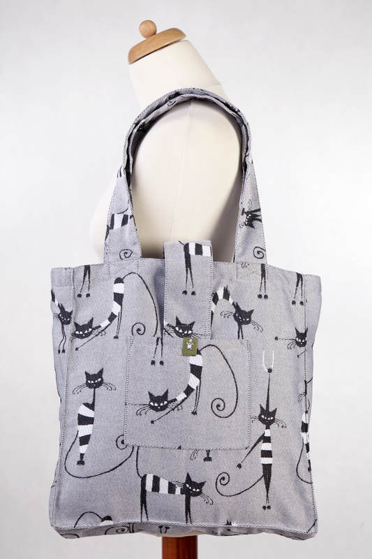 Shoulder bag made of wrap fabric (100% cotton) - CRAZY CATS - standard size 37cmx37cm (grade B) #babywearing