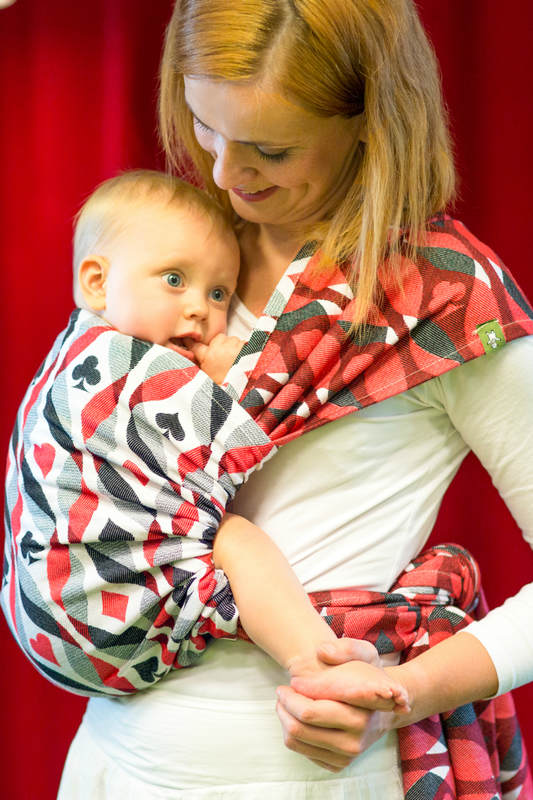 Żakardowa chusta do noszenia dzieci, bawełna - KRÓLOWA SERC - rozmiar XL #babywearing