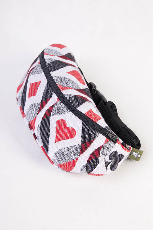 Waist Bag made of woven fabric, (100% cotton) - QUEEN OF HEARTS #babywearing