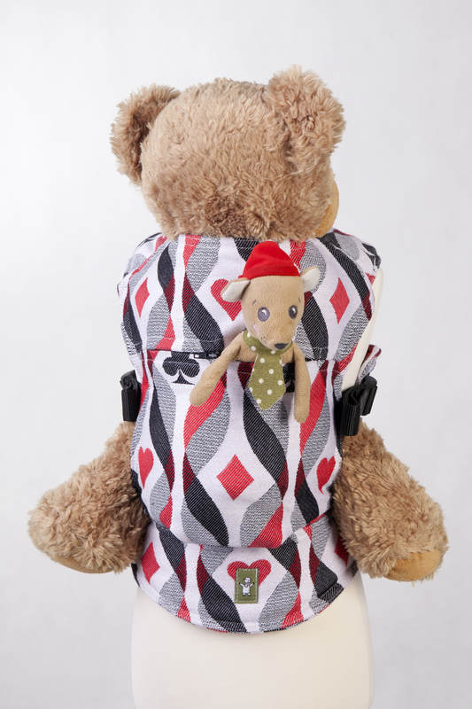 Doll Carrier made of woven fabric, 100% cotton  - QUEEN OF HEARTS (grade B) #babywearing