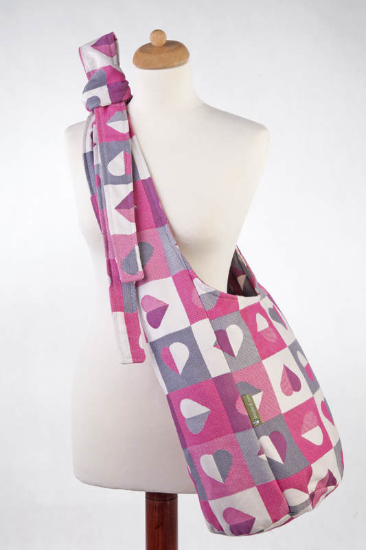 Hobo Bag made of woven fabric - HEARTBEAT - ABIGAIL (grade B) #babywearing