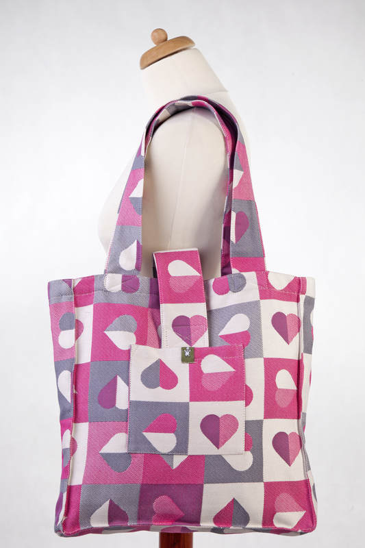 Shoulder bag made of wrap fabric (100% cotton) - HEARTBEAT - ABIGAIL - standard size 37cmx37cm (grade B) #babywearing