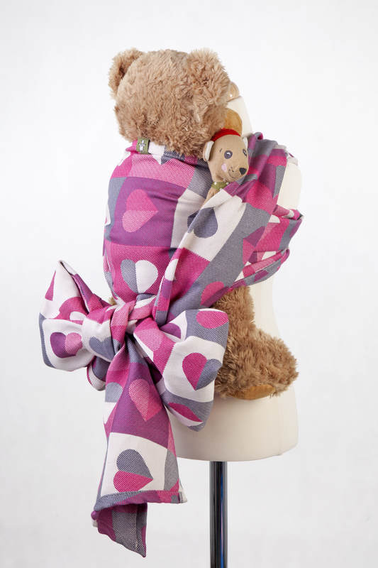 Doll Sling, Jacquard Weave, 100% cotton - HEARTBEAT - ABIGAIL #babywearing