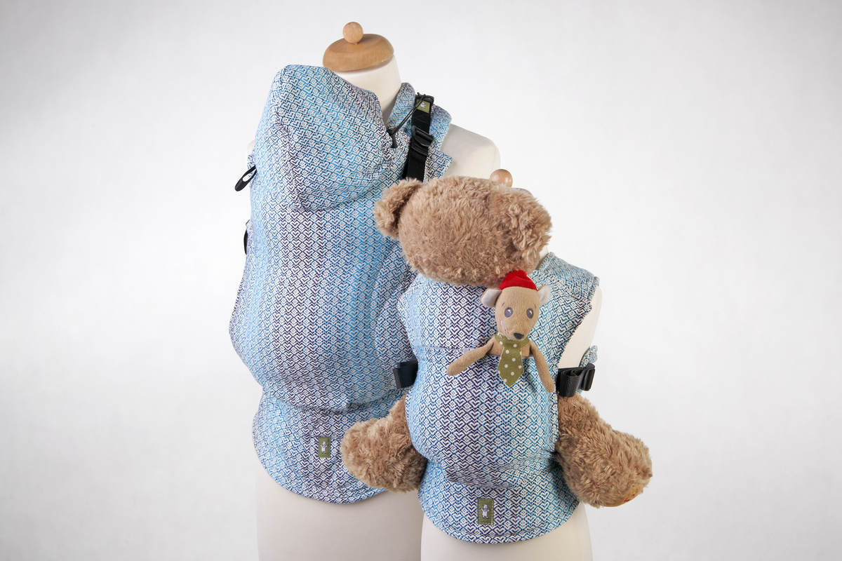 Mochila portamuñecos hecha de tejido, 100% algodón - LITTLE LOVE - BREEZE  #babywearing