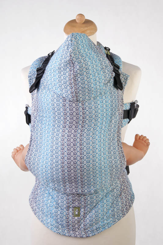 Nosidełko Ergonomiczne z tkaniny żakardowej 100% bawełna , Baby Size, LITTLE LOVE - BRYZA, Druga Generacja #babywearing