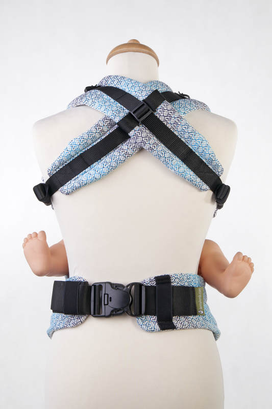 Ergonomic Carrier, Baby Size, jacquard weave 100% cotton - LITTLE LOVE BREEZE, Second Generation (grade B) #babywearing