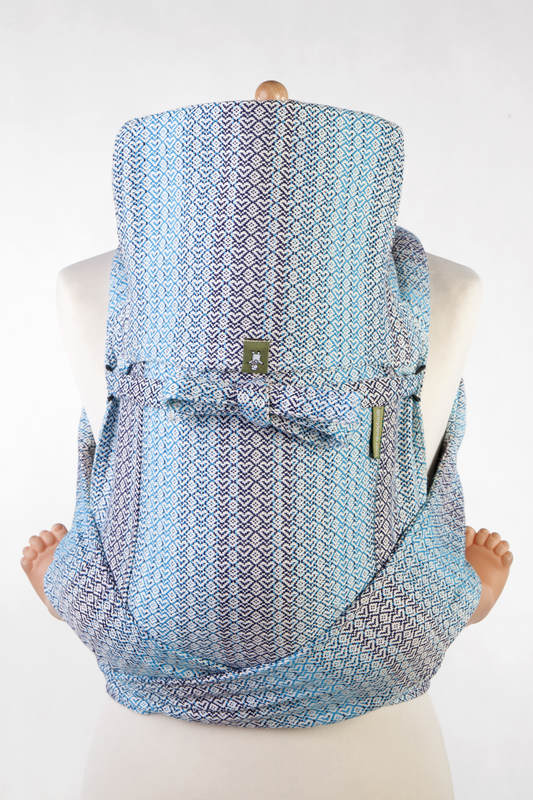 Mei Tai carrier Toddler with hood/ jacquard twill / 100% cotton /  LITTLE LOVE - BREEZE #babywearing