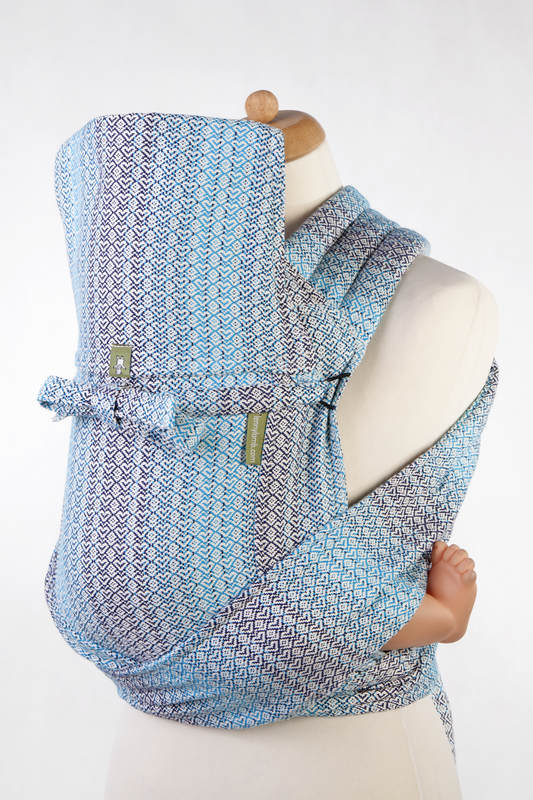 Mei Tai carrier Toddler with hood/ jacquard twill / 100% cotton /  LITTLE LOVE - BREEZE #babywearing