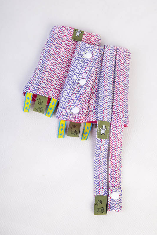 Drool Pads & Reach Straps Set, (60% cotton, 40% polyester) - LITTLE LOVE - HAZE #babywearing