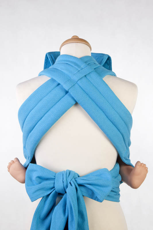 MEI-TAI carrier Toddler, diamond weave - 100% cotton - with hood, Turquoise Diamond #babywearing