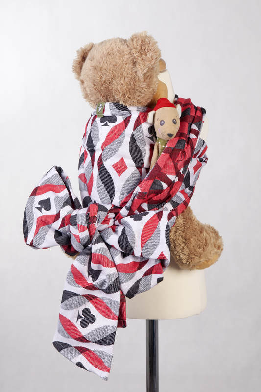 Żakardowa chusta dla lalek, 100% bawełna - KRÓLOWA SERC (drugi gatunek) #babywearing